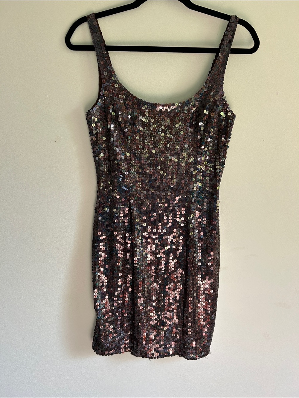 Vintage Niteline by Della Roufogali Sequin Tank Mini Dress Size 6
